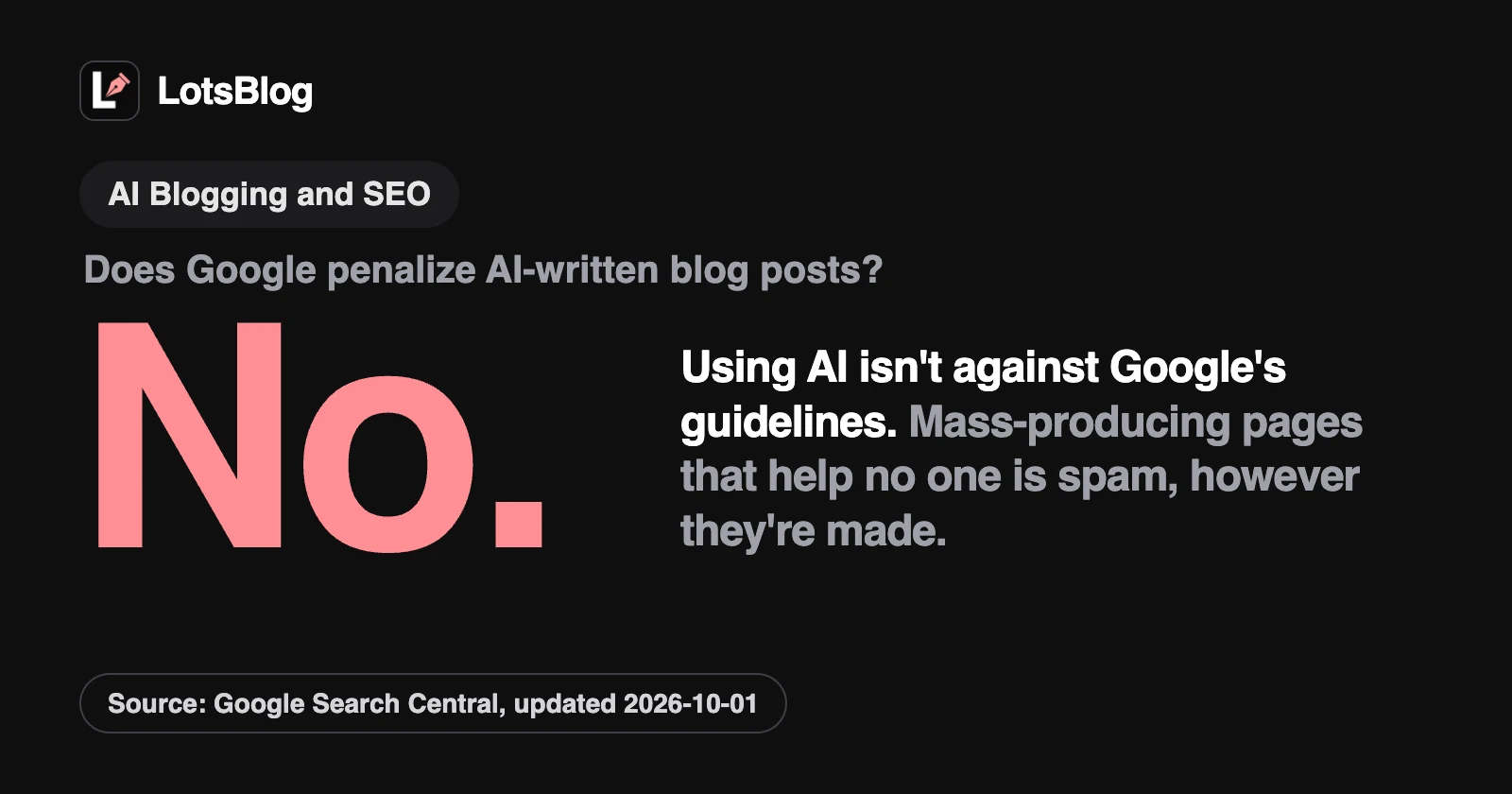 Does Google Penalize AI-Written Blog Posts? What Google's Own Guidance Says (2026)