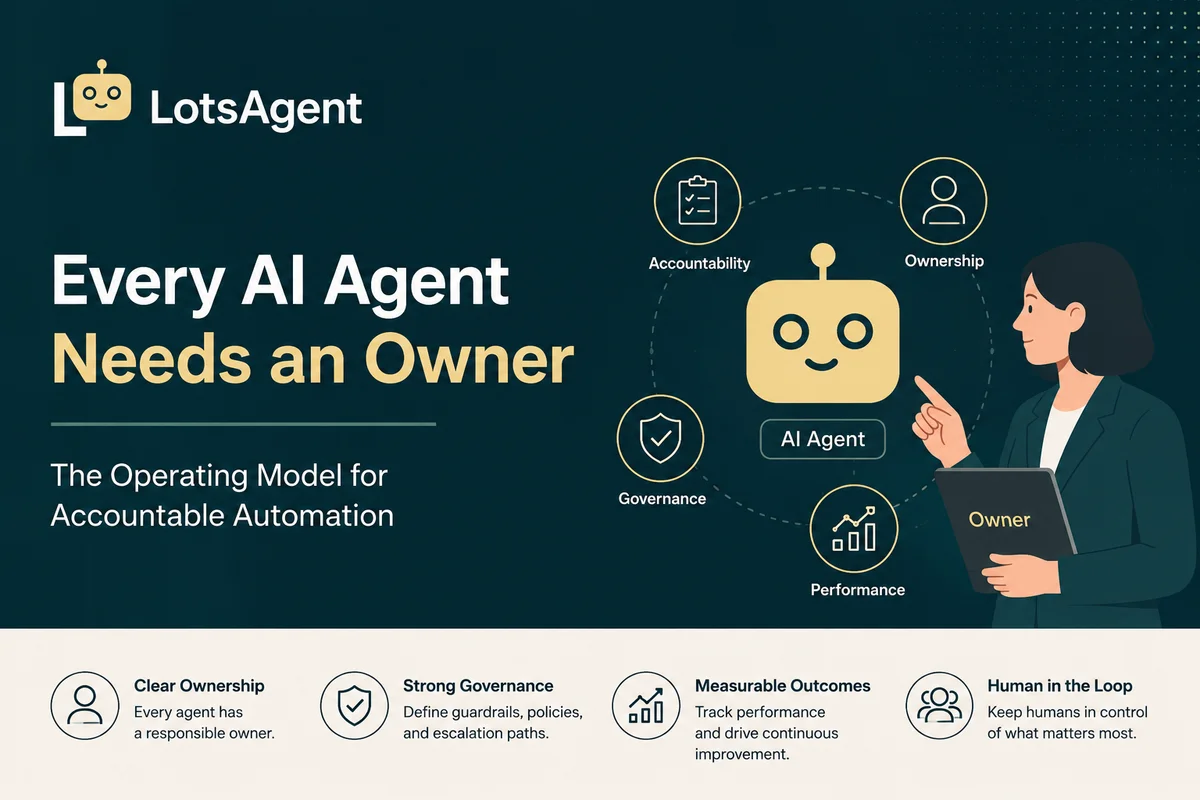 Every AI Agent Needs an Owner: The Operating Model for Accountable Automation